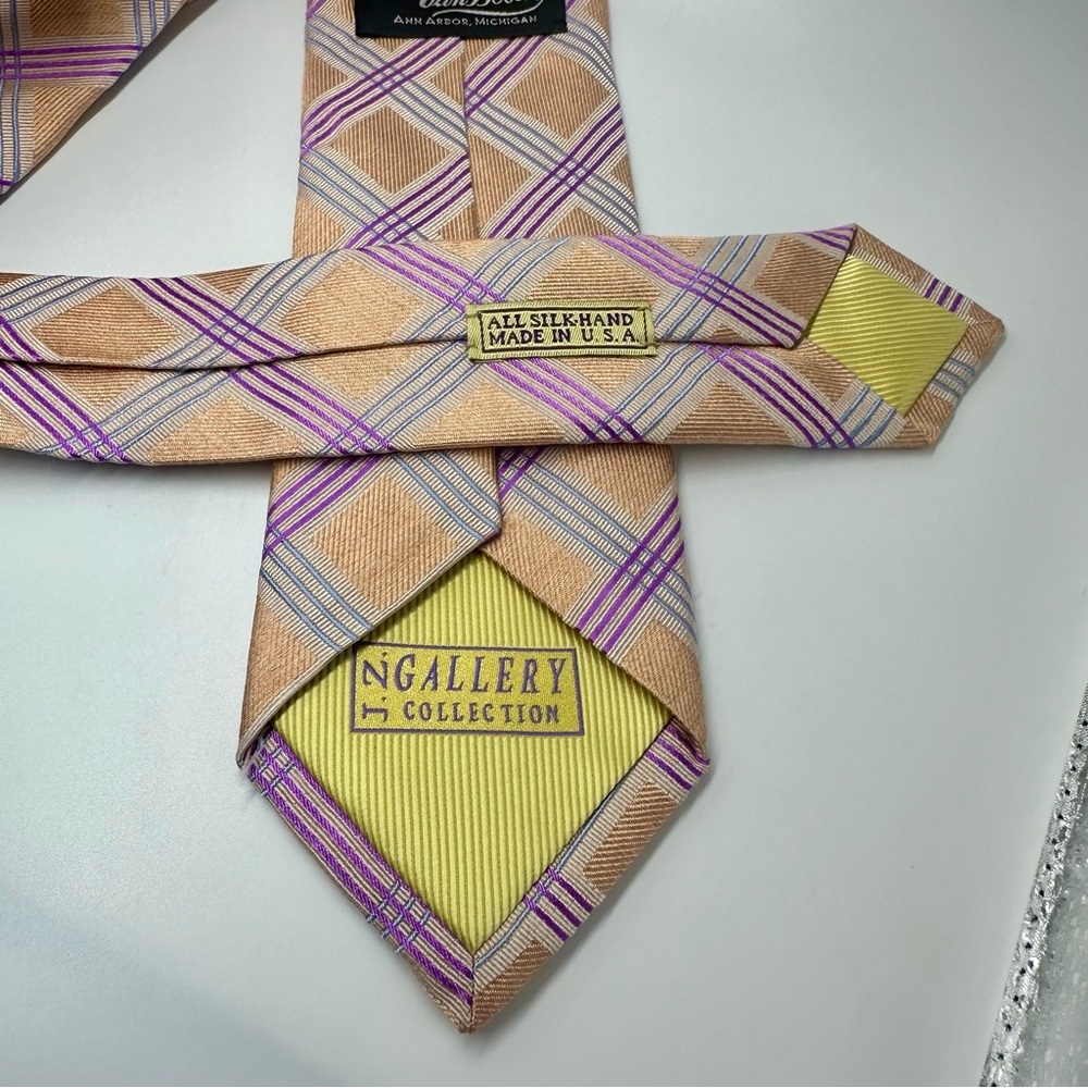 J. Z. Richards Gallery Collection Silk Plaid Classic Tie by Van Boven - Picture 3 of 6
